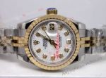 Replica Rolex 2-Tone Datejust Watch -  White Face Ladies Watch